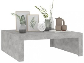 betonszürke szerelt fa dohányzóasztal 100 x 100 x 35 cm
