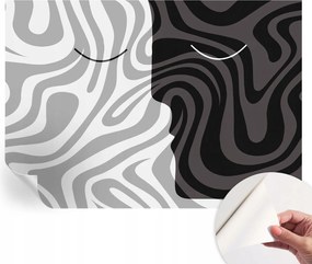 Öntapadós tapéta Fali furnér 3D hatás Absztrakt arcok 312x219