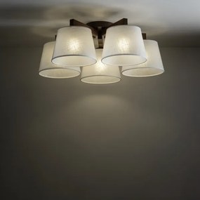 Brilagi - Felületre szerelt LATTE csillár 5xE27/15W/230V fenyő/fehér