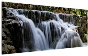 Egy kép a vízesésekről a dzsungelben (120x50 cm)