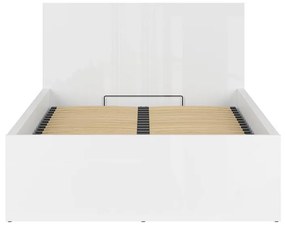 Egyszemélyes ágy 120 cm Tetrix 6 (fényes fehér) (ágyráccsal) (tárolóhellyel). 1098485