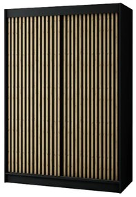 Ruhásszekrény 150 cm Ladonna 1 (matt fekete). 1045682