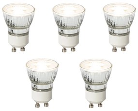 5 darabos GU10 szabályozható LED izzók 35 mm 3W 220LM 3000K