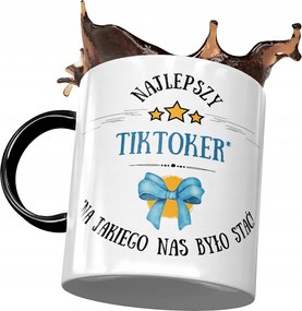 Fekete Bögre Tiktoker Legjobb Tiktoker Nyomtatott Fotóval