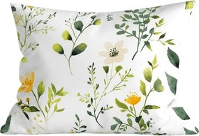 Mikroszálas ágyneműhuzat szett FLORAMA fehér + Párnahuzat 50 x 70 cm INGYEN