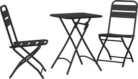 vidaXL Bisztró készlet 3 pcs Antracit Acél