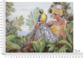 Kézzel készített falfestmény kenda orizzontal 120x3x90cm