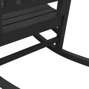 Kerti Hintaszék Fekete 70x92x108 cm HDPE