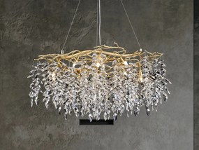 Luxus függő kristálycsillár 12 x G9 - CA011/800