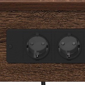 Éjjeliszekrény 2 pcs barna tölgy 41 x 31 x 51 cm Faanyag