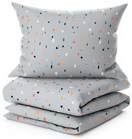 Krepp ágynemű kiságyhoz Renforcé PINTURA szürke Ágyneműhuzat mérete: 45 x 65 cm | 90 x 140 cm