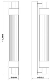 Zuma Line 003064-034732 - LED fali lámpa KALIA LED/8W/230V fekete