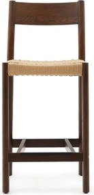 Barna-natúr színű tölgyfa bárszék (ülésmagasság 65 cm) Yalia – Kave Home
