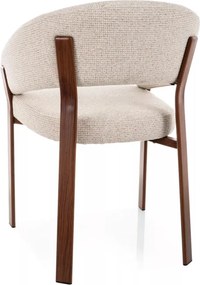 Nagoja D étkezőszék világosbézs/dió