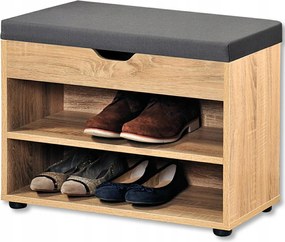 Cipőtartó polc cipőtartó polc rendszerező szekrény barna ülőke és tárolórekesz