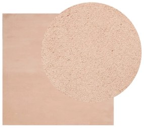 HUARTE púderszínű rövid szálú puha és mosható szőnyeg 200x200cm