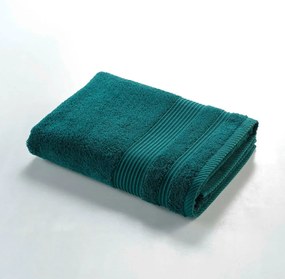 Sötétzöld frottír pamut fürdőlepedő 70x130 cm Tendresse – douceur d'intérieur