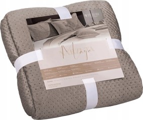 Dekoratív ágytakaró Maya 140x200 velúr steppelt barna
