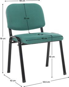 Irodai szék, zöld , ISO ECO
