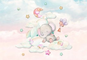 Fotótapéta Elefánt felhők álom vinil 416x290 gyerekszoba +ragasztó