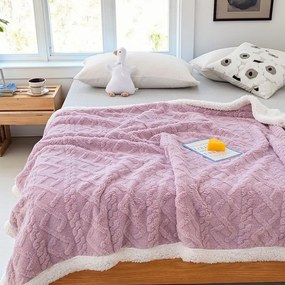 Meleg bárány takaró Homa KOBELA OLD PINK