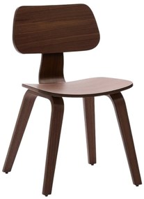 Sötétbarna étkezőszék diófa dekorral Gena – Kave Home