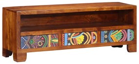 tömör akácfa többszínű TV-szekrény 110x30x40