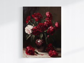 Poszter Dekoráció Virágok Csokor Váza Peonie Bazsarózsa 60x80