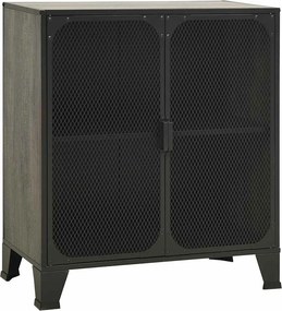 vidaXL szürke fém és MDF tárolószekrény 72 x 36 x 82 cm