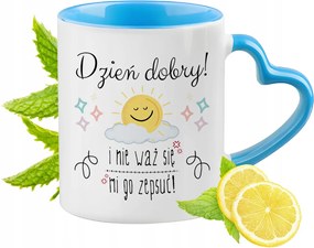 Vicces Kék Bögre Szív Alakú Füllel Ajándék