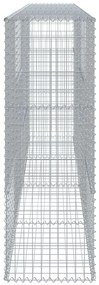horganyzott vas gabion kosár fedéllel 400 x 50 x 150 cm