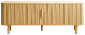 Natúr színű TV-állvány tölgyfa dekorral 160x56 cm Cavo – Unique Furniture