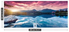 Fotótapéta hegyi tó 104x70 cm