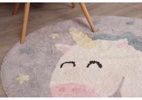 Mosható-kézi szövésű pamut gyerek szőnyeg ø100 cm Believe in Yourself – Lorena Canals