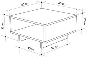 Dohányzóasztal Hola - Anthracite