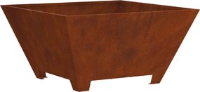 vidaXL Tűzrakó Barna 60 x 60 x 30 cm Időjárásálló acél