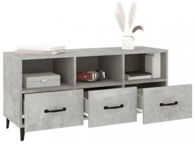 betonszürke szerelt fa TV-szekrény 102 x 35 x 50 cm