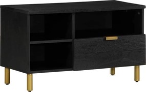 vidaXL fekete szerelt fa TV-szekrény 80 x 33 x 46 cm