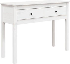 vidaXL fehér tömör fenyőfa tálalóasztal 100 x 35 x 75 cm