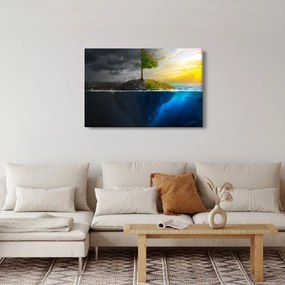 Két oldalt mutató kép (90x60 cm)