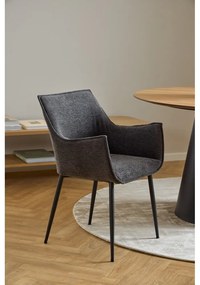 Sötétszürke kárpitozott étkezőfotel Bonita – Actona