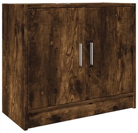 Füstös tölgy színű szerelt fa mosdószekrény 63 x 29 x 55 cm