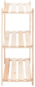 10 db 3-szintes tömör fenyőfa tárolópolc 150 kg 80 x 38 x 90 cm