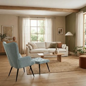 Relaxációs fotel, kék, bársony kárpit, AK-303 BLUE2