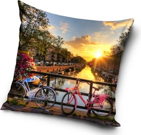 Amsterdam Bicycle párnahuzat 40x40 cm