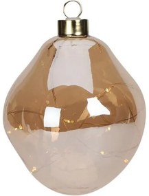 Organic ball karácsonyi LED dísz arany, 10 cm