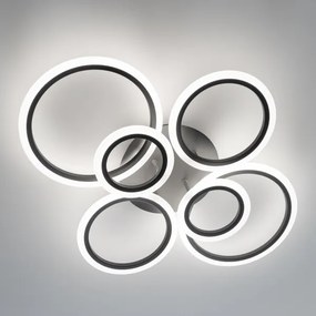 Brilagi - LED Dimmelhető felületre szerelhető csillár ORBITS LED/85W/230V 3000-6500K antracit + távirányító