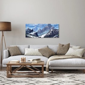 Kép - Festett hegyek (120x50 cm)