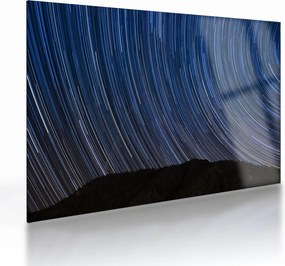 Éjszakai csillagok és az ég képe (üvegen) (70x50 cm)