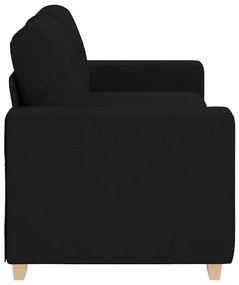 fekete szövet loveseat kanapé 140 cm